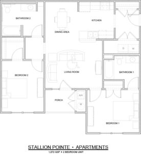 Sansom Ridge Floor Plan Two Bedroom